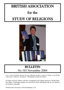 BASR Bulletin 103 | November 2004